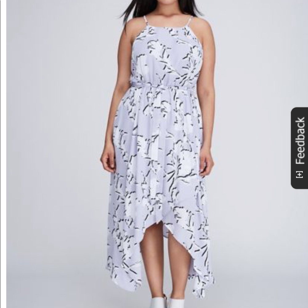 Floral chiffon maxi dress